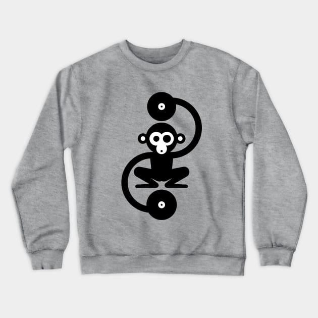 Monkey Music - Dj Business Crewneck Sweatshirt by hardwear